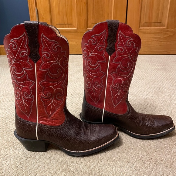 Ariat - Square Toe Cowgirl Boots - Picture 2 of 8